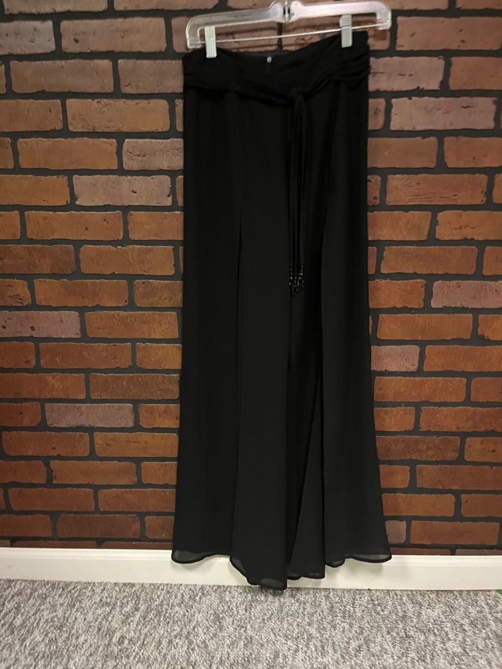 Black chiffon palazzo pants